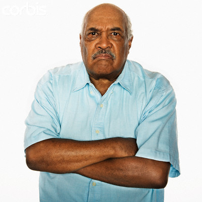 Grumpy Old Man --- Image by © Ned Frisk Photography/Corbis