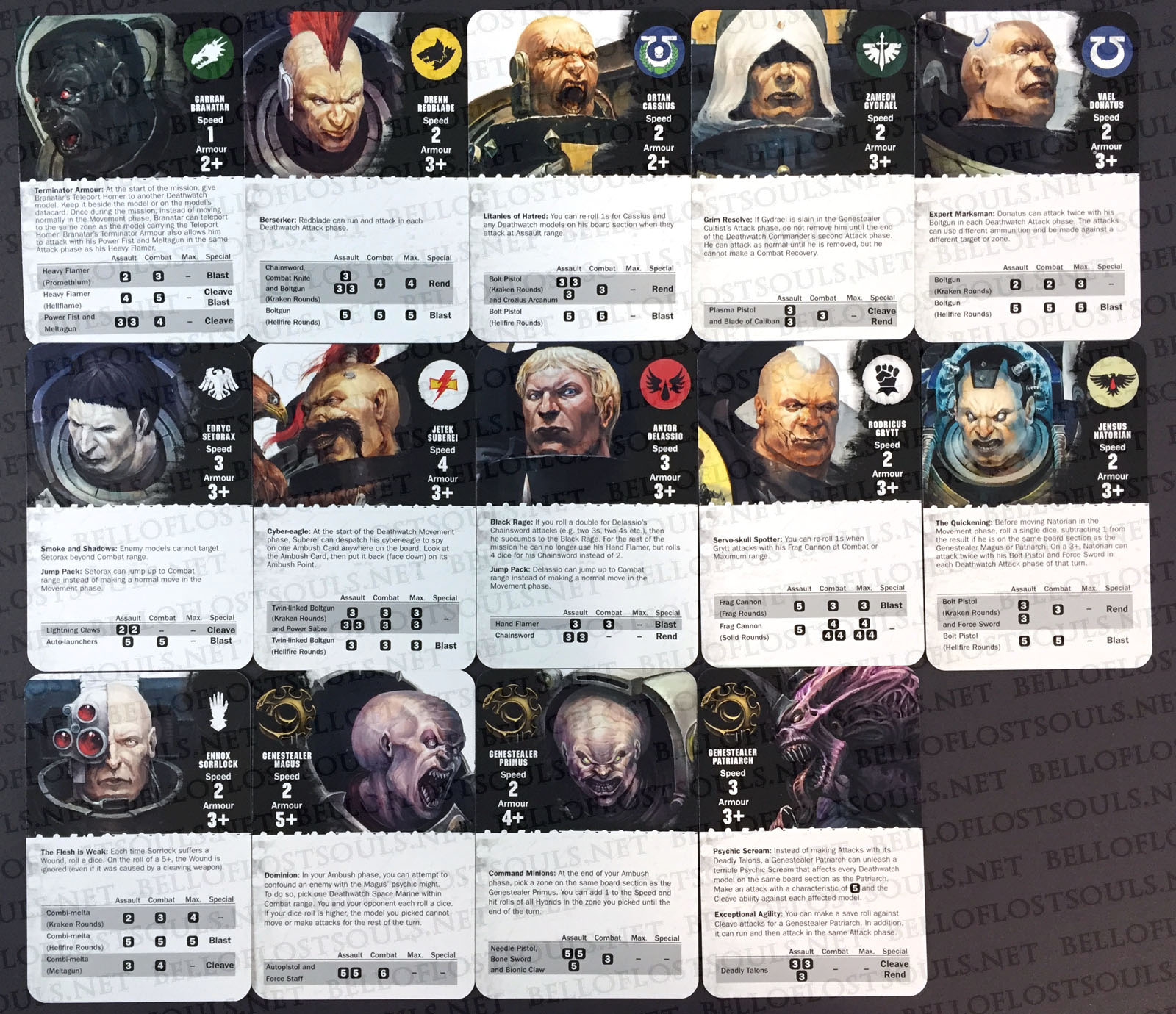 Deathwatch Overkill Ambush Cards Printable