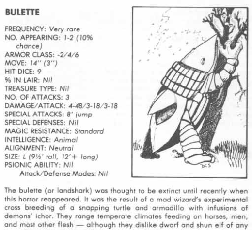 Dungeons & Dragons Monsters — Beware the Bulette AKA Land Shark – Nerdarchy