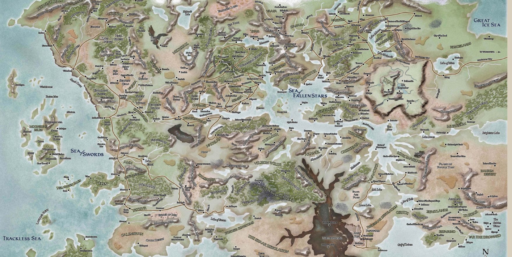 faerun map dungeons dragons