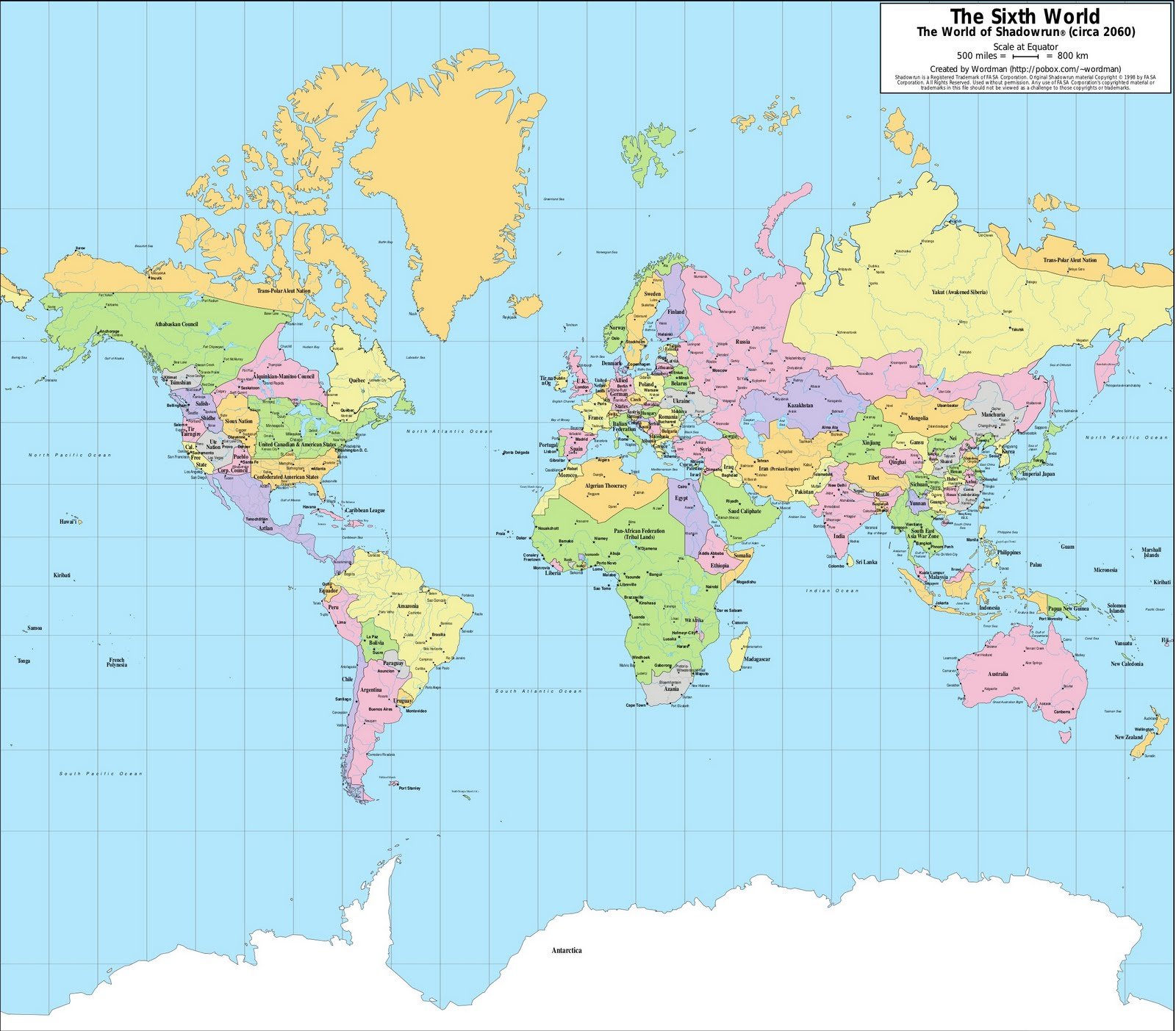 Geopolitical World, Shadowrun Wiki