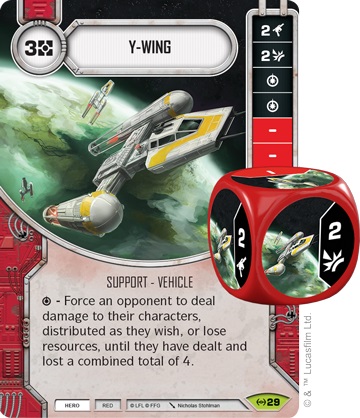 Star Wars Destiny #020 Hound's Tooth Dice-Yellow-Empire at War 
