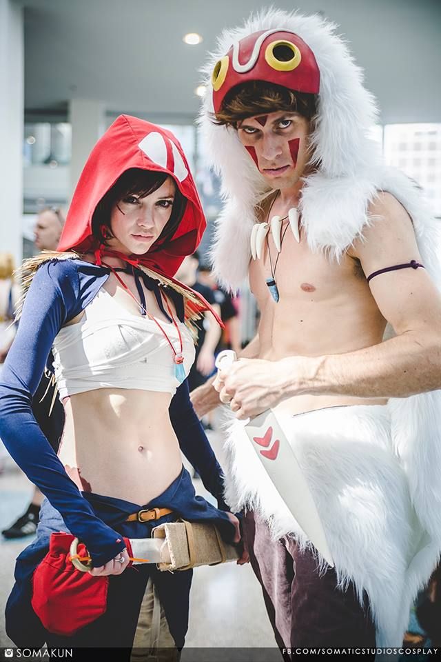 A Crossplay project, female Ashitaka and male San from Princess Mononoke