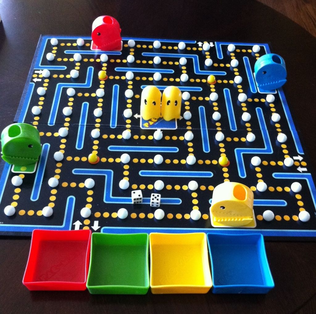 Pac-Man Board Game 1980s Arcade Version Replacement Parts White Marbles X10 