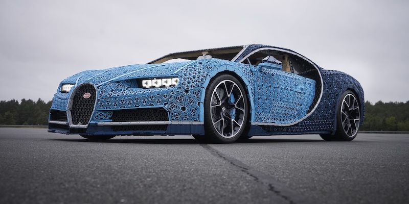 Watch 'Fastest' Lego Bugatti Chiron Shatter Into Pieces