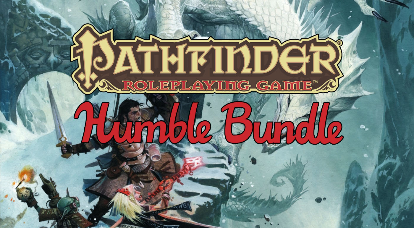 A huge stack of Pathfinder RPG manuals are available from $1 in the Humble Book Bundle
