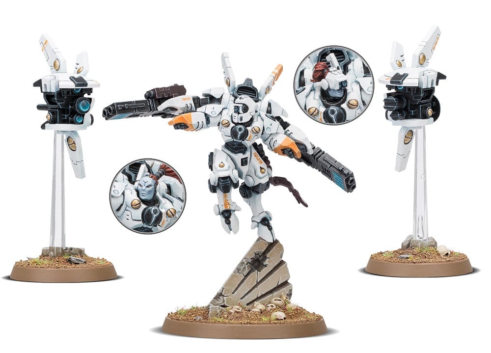 Warhammer 40K: Tau Empire - Commander Shadowsun, Table Top Miniatures