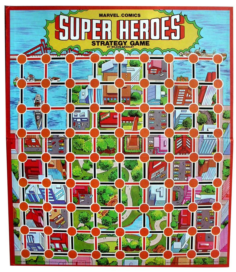 Marvel Comics Super Heroes Strategy Game board
