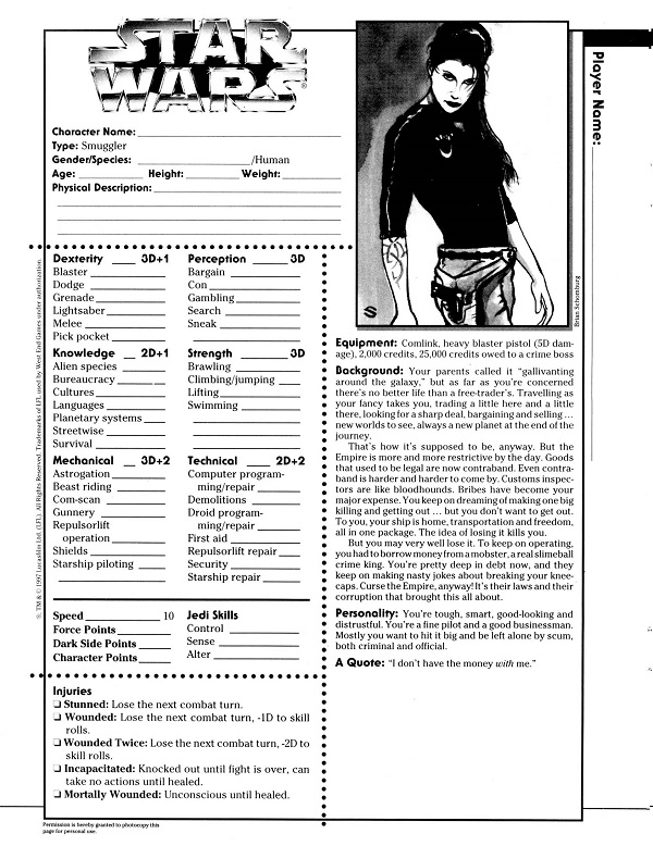 West End Games Roleplaying Game