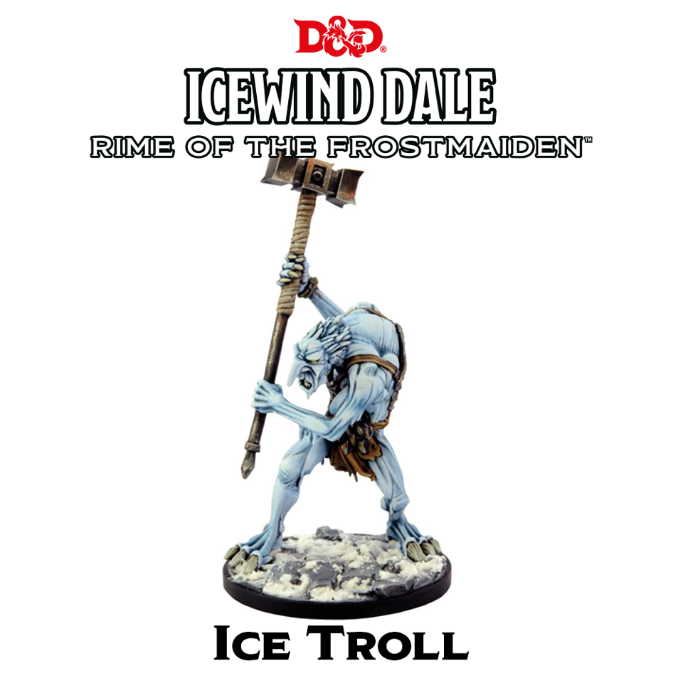 Ice Troll Female x3 Reign of Winter #27 Pathfinder Battles D&D Miniature