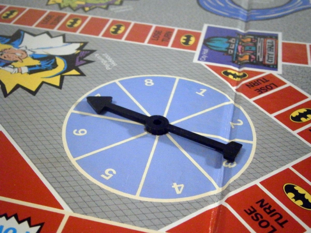 Batman board game spinner