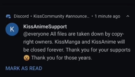 KissAnime and KissManga Shut Down Permanently