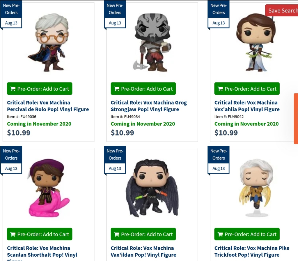 trinket critical role funko