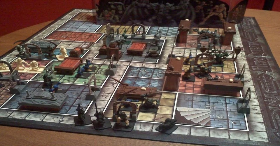 heroquest boardgame mid play