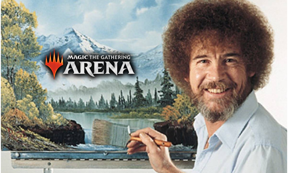 Magic The Gathering Arena Update S Happy Accident Reveals Bob Ross Lands Bell Of Lost Souls