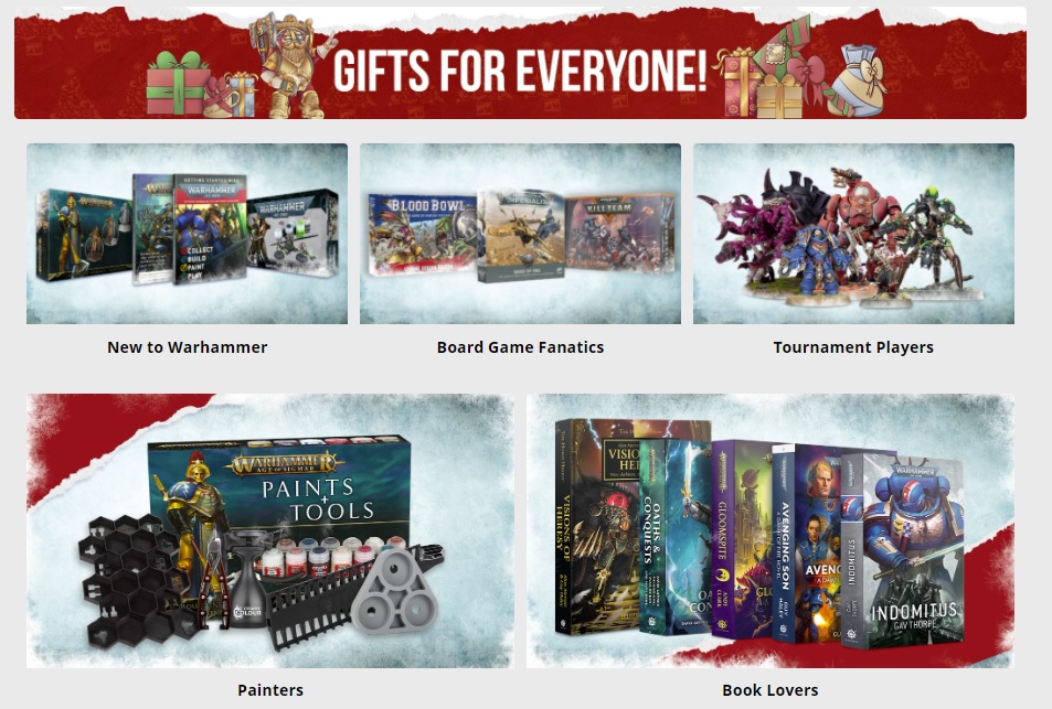 Games Workshop: New Christmas Gift Site - Shopping Tips - Bell of