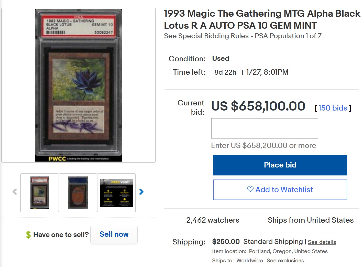 Magic The Gathering Autographed Black Lotus Is Magic S Most Expensive Card Bell Of Lost Souls