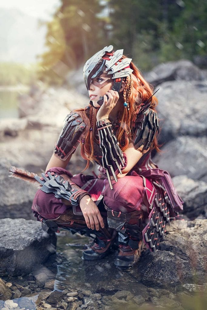 Shadow Carja Aloy cosplay with permission from Kamui Cosplay