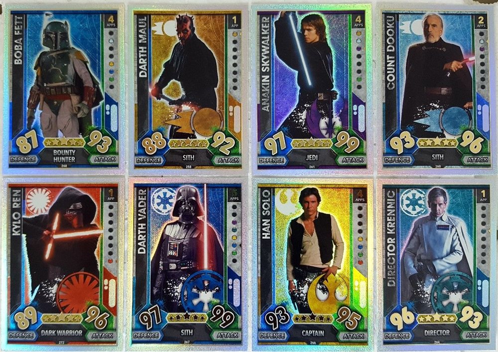 star wars force attax cards