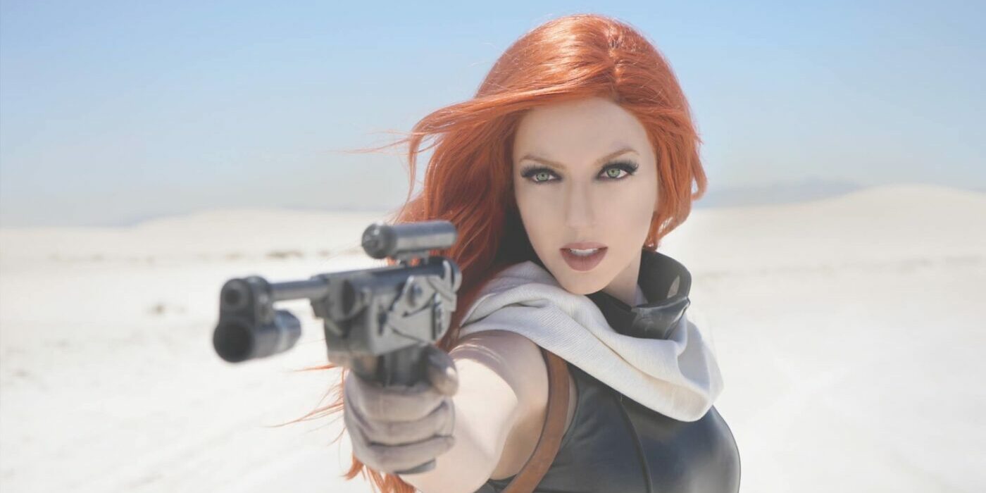Mara Jade cosplay by April Gloria,  for the Reader's Choice Video Game Cosplays of 2023