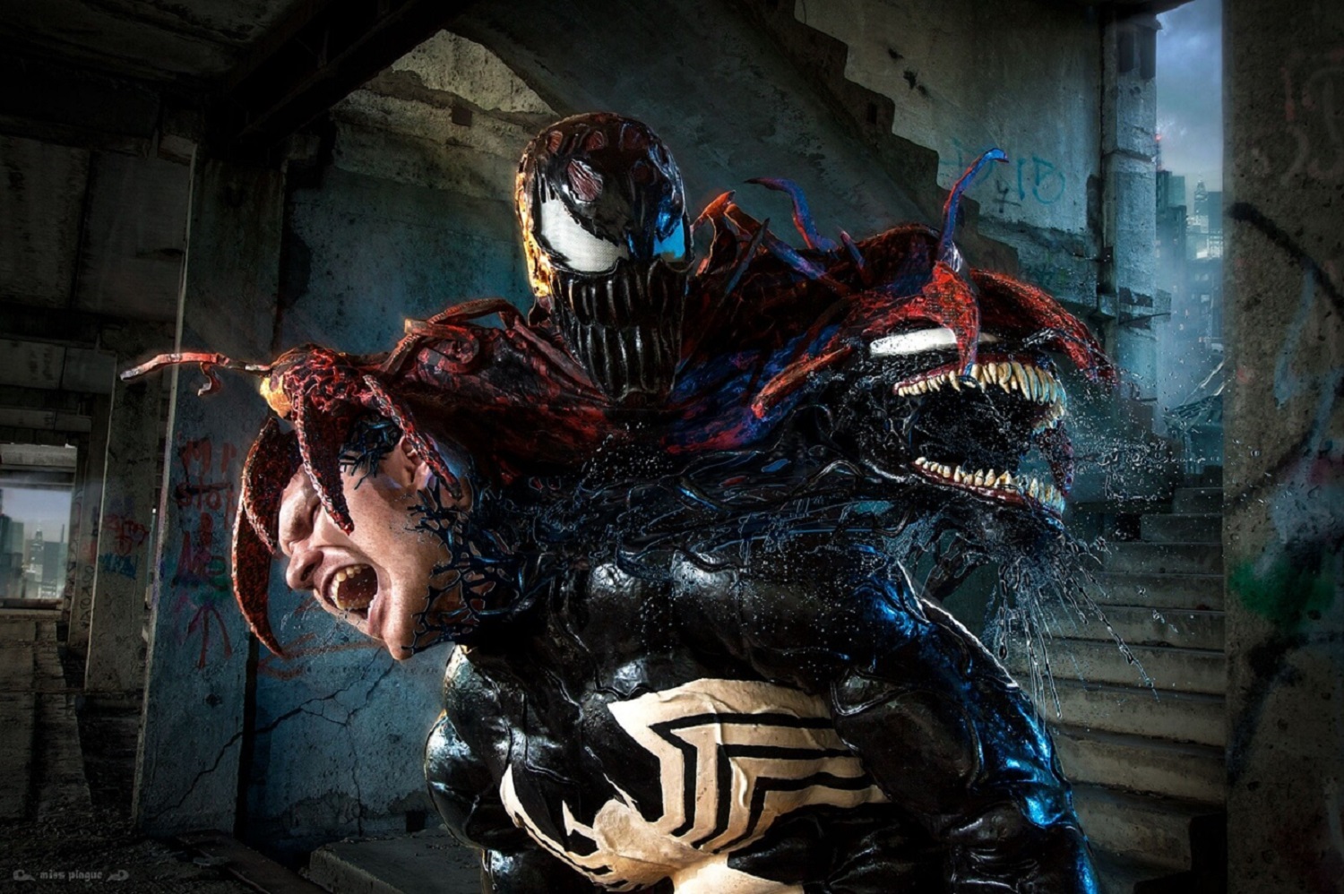 Marvel Cosplay: Spider Man's worst Nightmare Manifested as Venom.