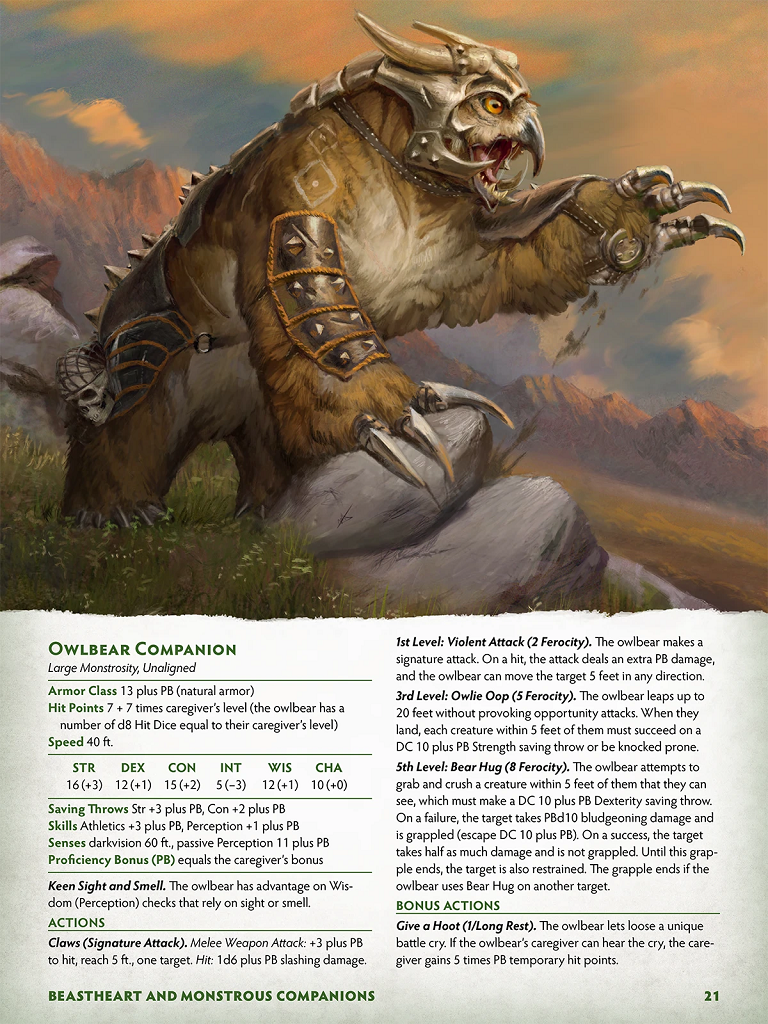 dinámica recursos humanos Advertencia D&D: 'Beastheart & Monstrous Companions' Adds 5E Pets! - Bell of Lost Souls