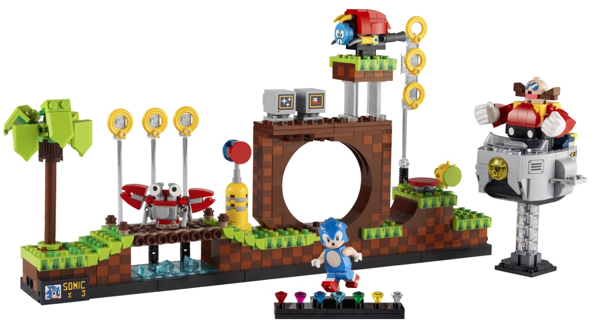 SET 8 New Minifigure Super Sonic the Hedgehog Infinitto Character Chaos Lego MOC