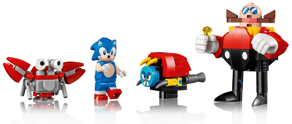 SET 8 New Minifigure Super Sonic the Hedgehog Infinitto Character Chaos Lego MOC