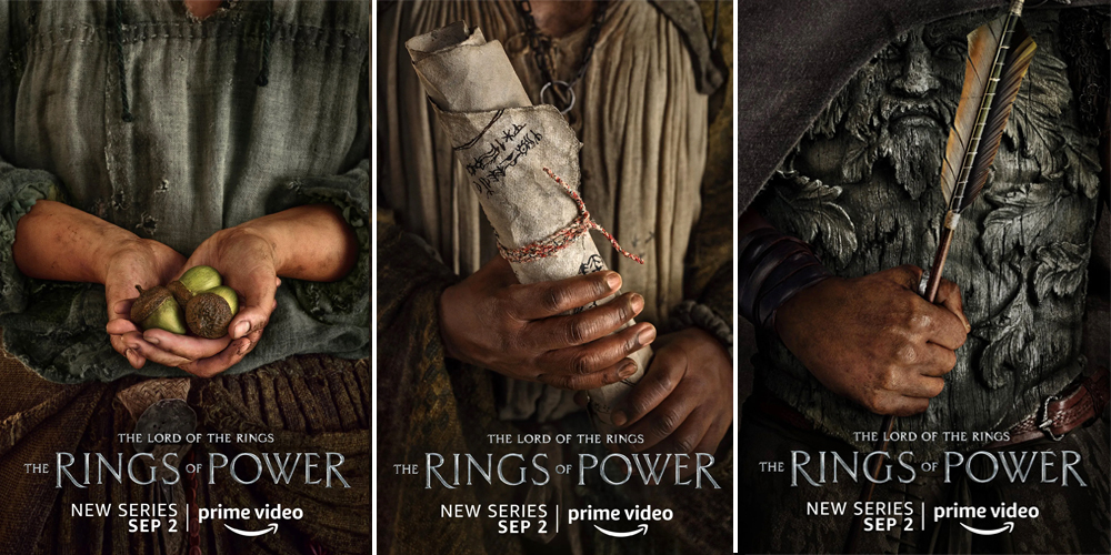 teases The Lord of the Rings: The Rings of Power posters