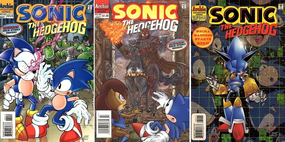 Sonic the Hedgehog Comic Covers
