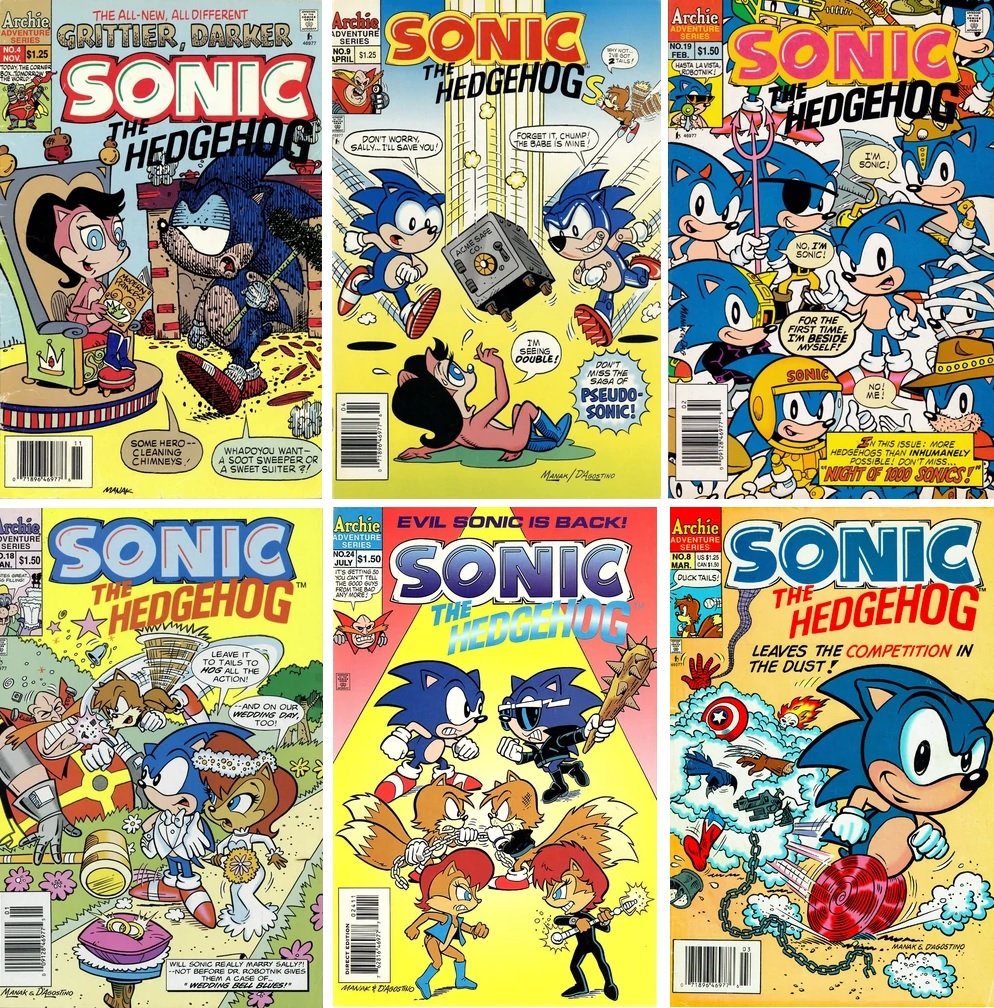 Sonic the Hedgehog Comic Covers