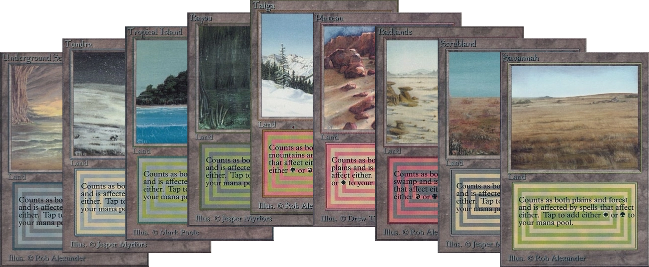 Magic the Gathering Cards Dual Lands