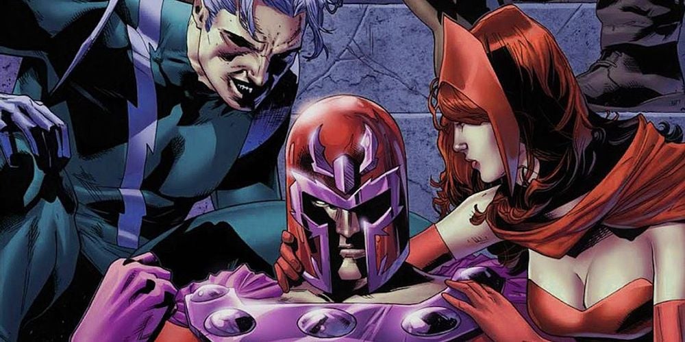 Scarlet Witch with Magneto and Quicksilver