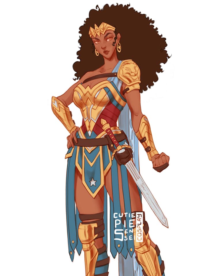 Nubia cosplay and art by CutiepieSensei
