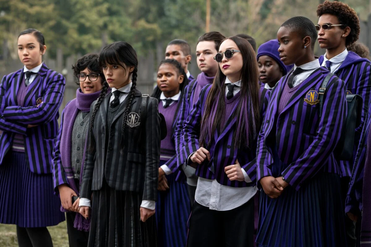 WEDNESDAY addams cast nevermore students