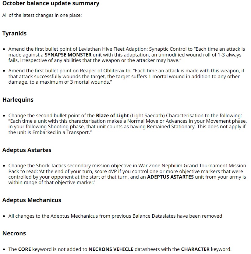 Warhammer 40K: Will The Balance Dataslate Be Enough?