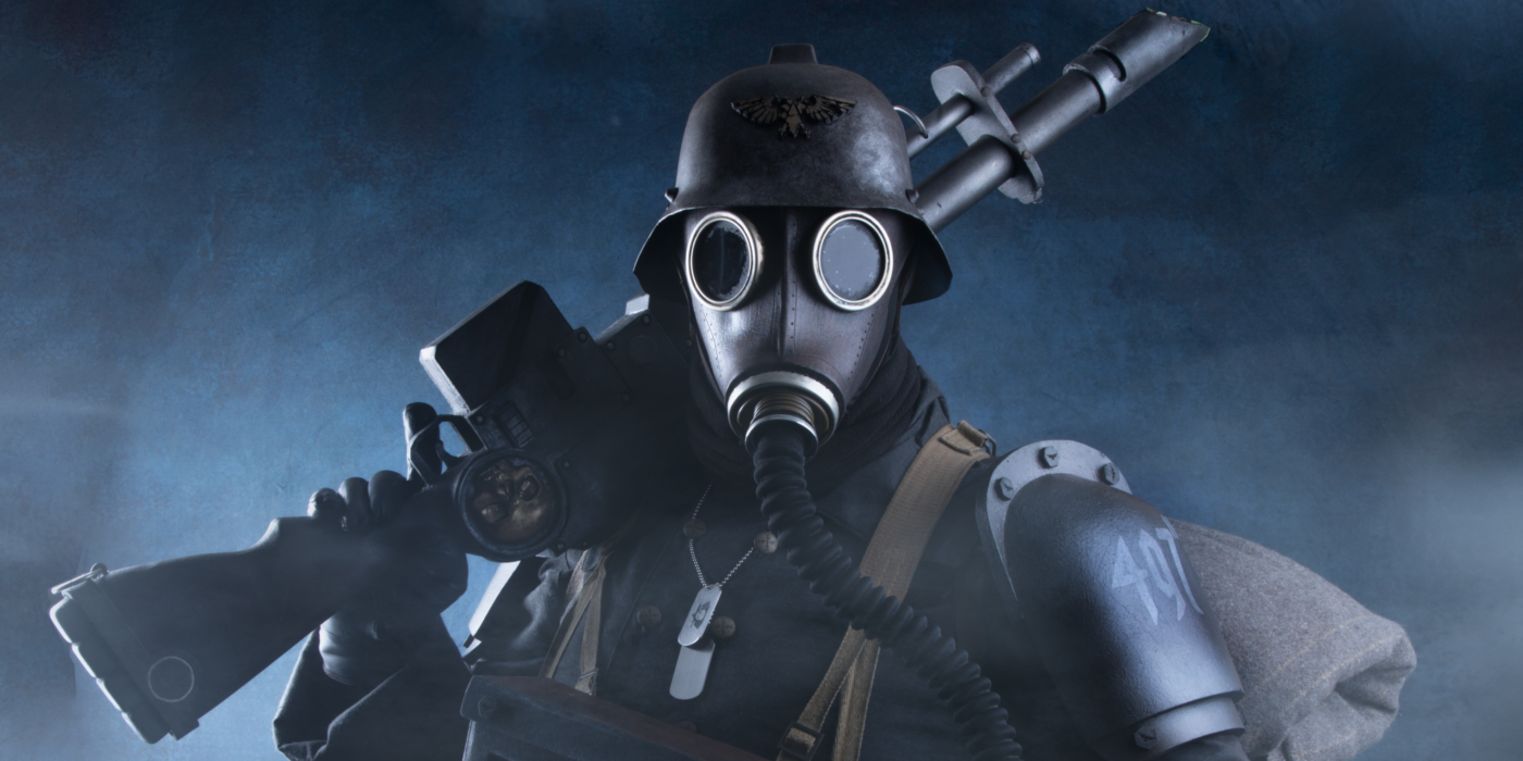 Death Korps of Krieg Guardian Cosplay with permission from Iron Warrior Cosplay. Images by Shootingcosplayers
For Readers' Choice Warhammer 40k Cosplays