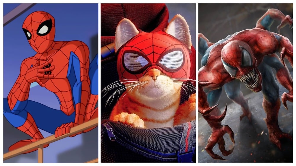 Across the Spider-Verse' posters introduce new human, feline