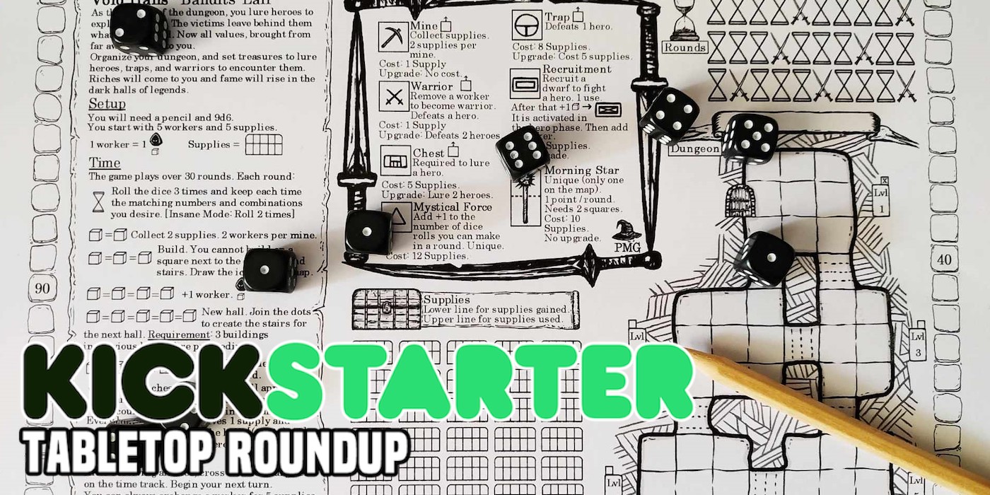 Kickstarter Highlights: 'Void Halls' Roll and Write, Dragon STLs