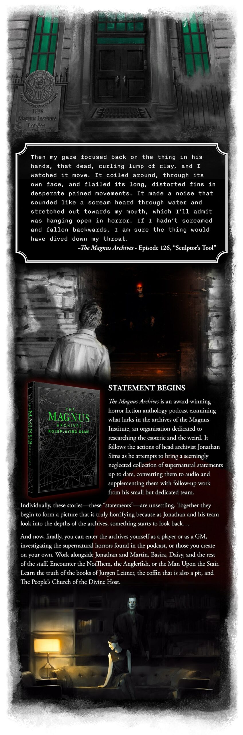 Horror Podcast 'The Magnus Archives' Will Get Its Own RPG - Bell of Lost  Souls