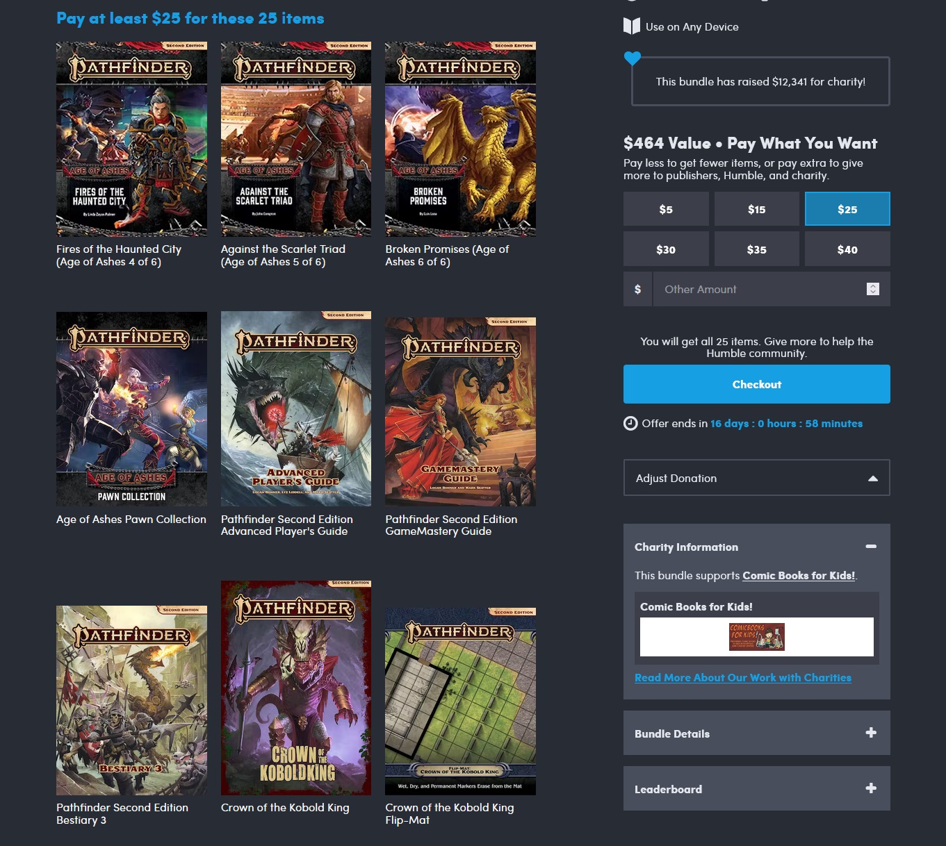 Humble Bundle: Pathfinder Tales Bundle - Epic Bundle