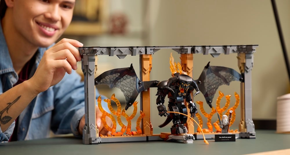 LEGO Balrog book nook open